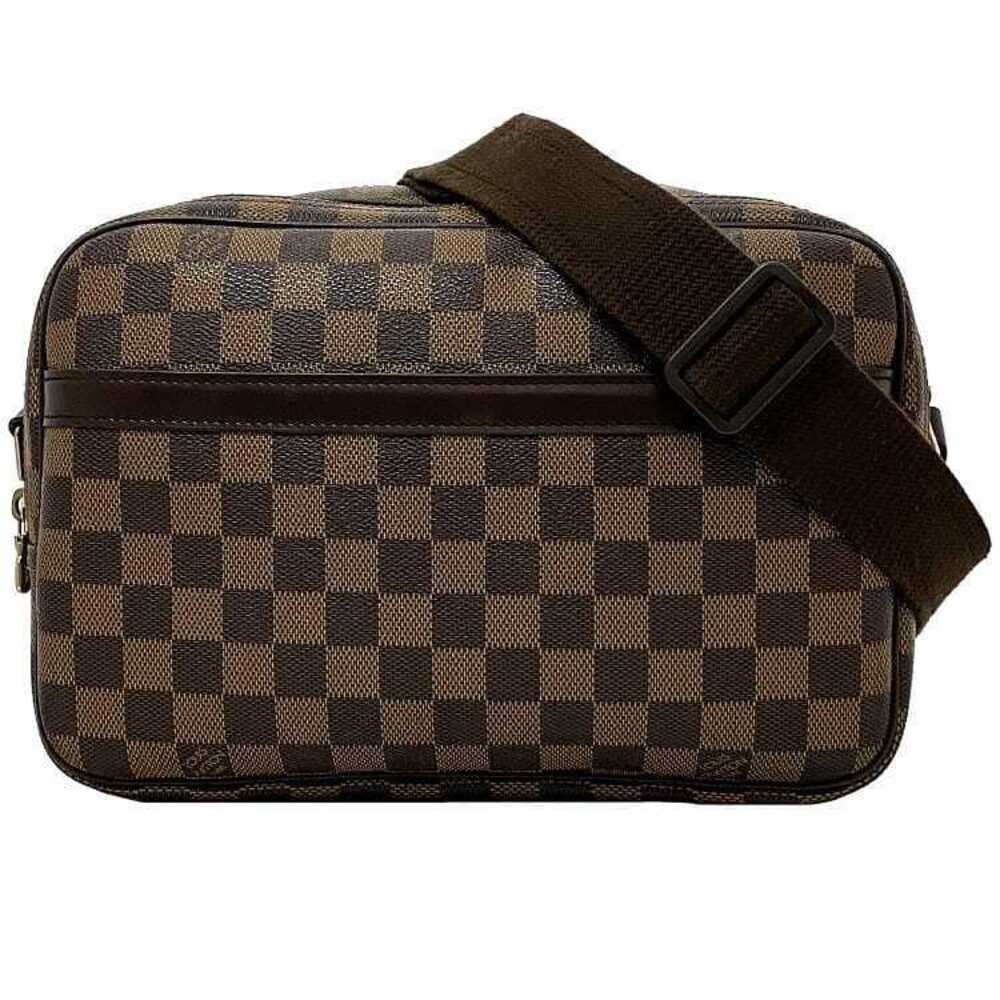 Louis Vuitton Reporter Bag Brown Beige Monogram Crossbody Leather Logo